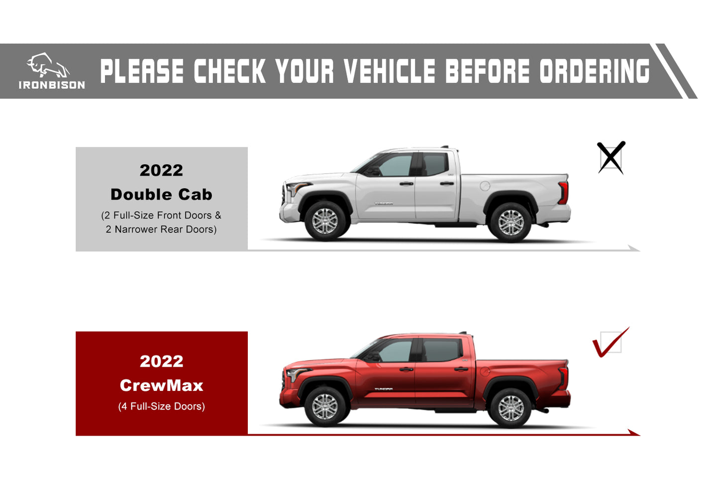IRONBISON Dark Shadow Running Boards Compatible with 2022-2025 Toyota Tundra CrewMax Truck Pick Up Fine Texture Black 5” Drop Side Steps Nerf Bars Rock Slider Armor Off-Road Accessories (2pcs)