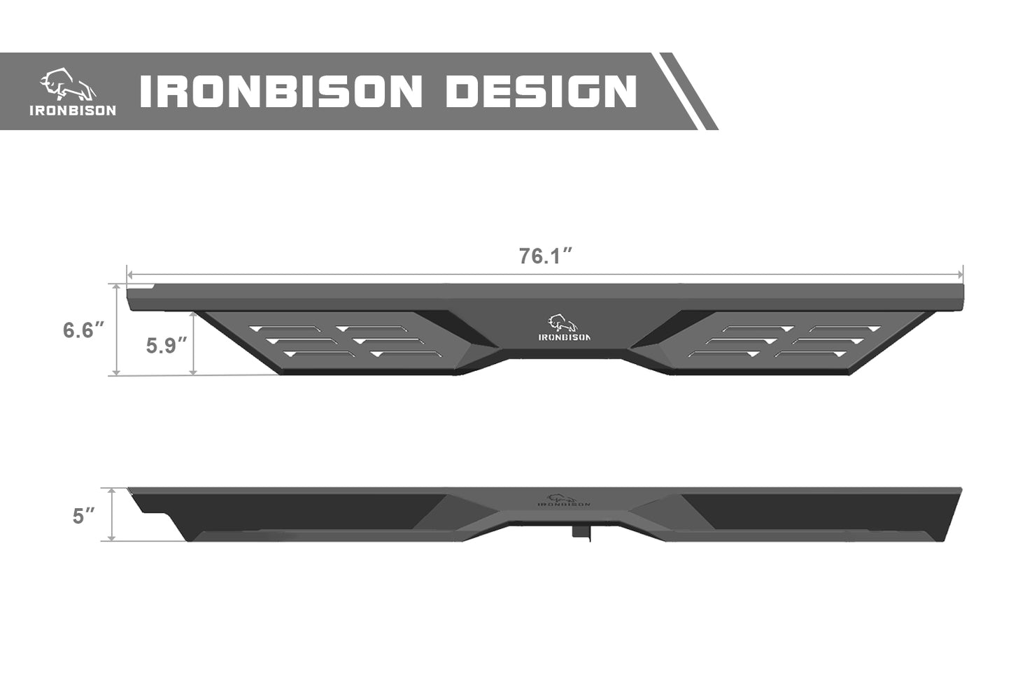 IRONBISON Defender Steps Running Boards Fit 2009-2018 Dodge RAM 1500 Quad Cab (Include 2019-2024 RAM 1500 Quad Cab Classic Model ) Truck Pick Up Fine Texture Black Side Steps Nerf Bars Rock Slider Armor (IBDS-D007)