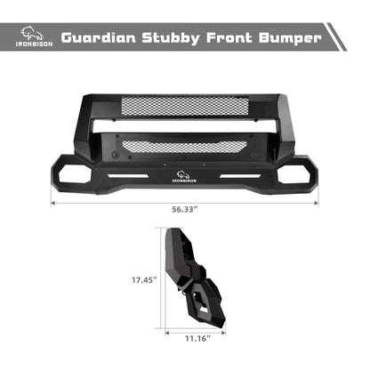 IRONBISON Front Bumper Compatible with 2019-2024 RAM 1500 (Exclude 19-24 Classic, 19-24 Diesel, 19-24 Rebel, 21-24 TRX Model) Can Add LED Light Bar Fine Texture Black Truck Bumper Guard Bull Bar