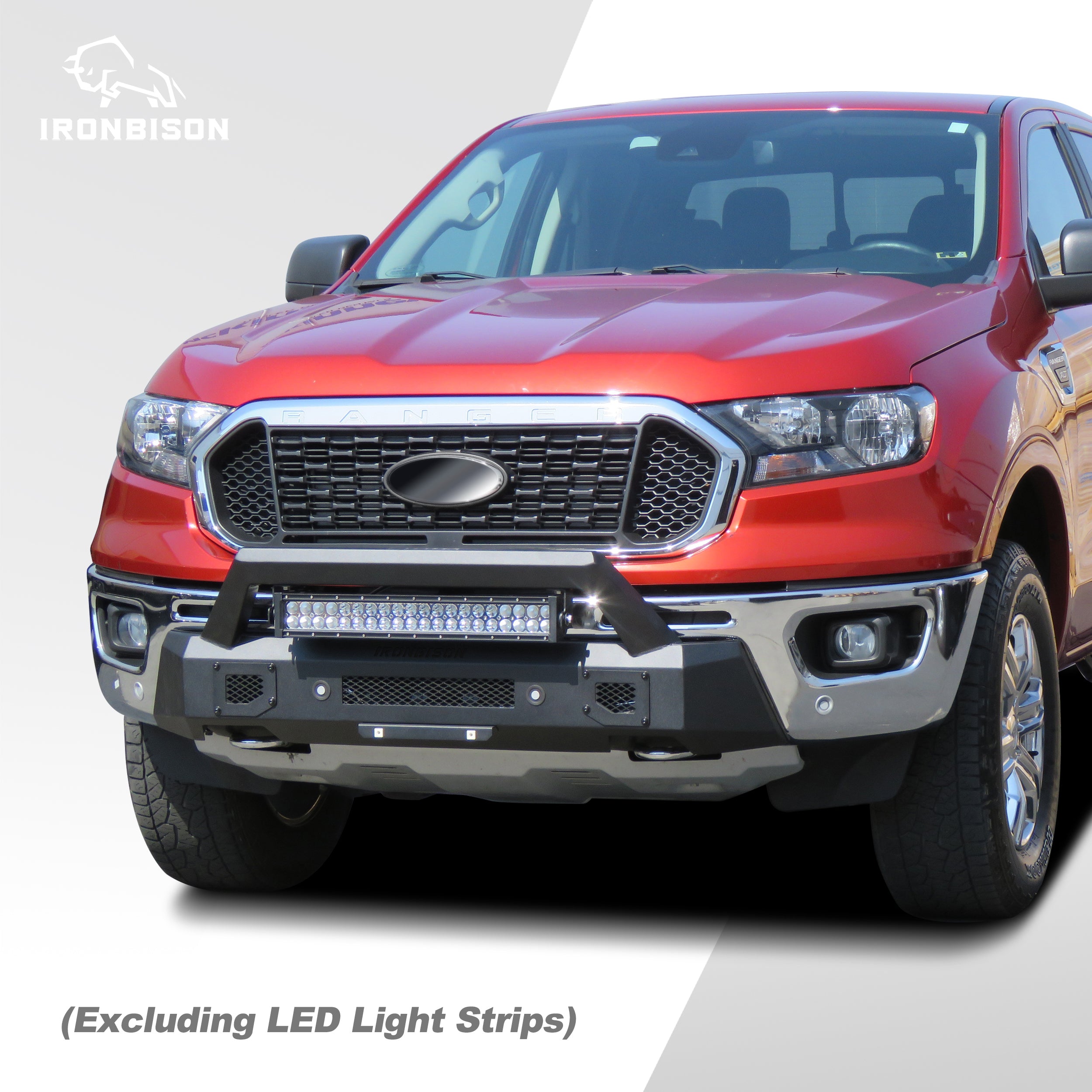2021 Ford Ranger Front Bumper IRONBISON Front Bumper Compatible with 2019-2023 Ford Ranger Heavy Dut