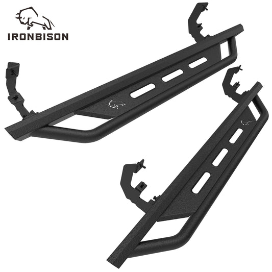IRONBISON Running Boards Side Steps Fits 2019-2025 Chevy Silverado / GMC Sierra 1500 Regular Cab | 2020-2025 2500/3500 Regular Cab Heavy Duty Pickup Truck Off Road Nerf Bars Heavy Texture Black