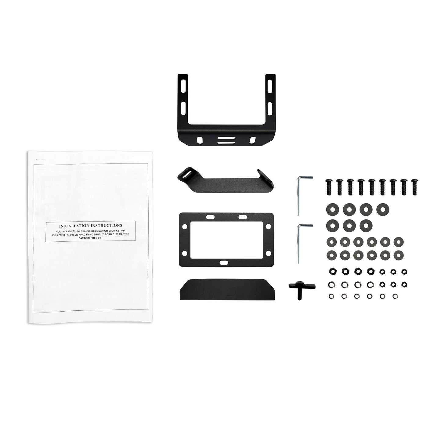 IRONBISON ACC Relocation Bracket for 2015-2020 F150 / 2017-2020 F150 Raptor / 2019-2023 Ford Ranger, Compatible with IRONBISON Front Bumper