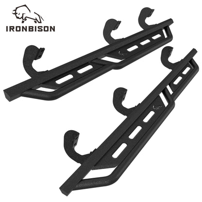 IRONBISON Rocker Steps Running Boards Fit 2005-2026 Nissan Frontier Crew Cab Heavy Duty Pickup Truck Side Steps Off Road Nerf Bars Step Rails Heavy Texture Black 2pcs (IB-NRS-025)