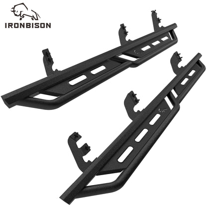 IRONBISON Rocker Steps Running Boards Compatible with 2024-2026 Toyota Tacoma Double Cab (Incl. Hybrid model) |Side Steps| Nerf Bars |Pickup Truck Accessories |Carbon Steel 2pcs (IB-TRS-034)