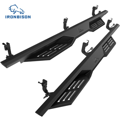 IRONBISON Defender Steps Running Boards Compatible with 2009-2018 Ram 1500 Crew Cab |2019-2024 Ram 1500 Classic |2010-2026 Ram 2500/3500/4500/5500 Crew Cab Pickup Truck Side Steps Nerf Bars Carbon Steel 2pcs (IBDS-D006N)