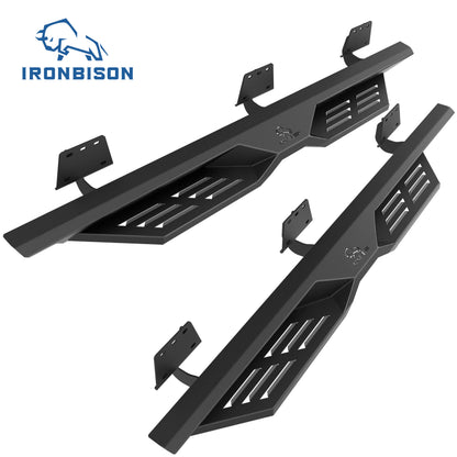 IRONBISON Defender Steps Running Boards Compatible with 2019-2026 RAM 1500 Quad Cab (Excl. 2019-2024 Ram 1500 Classic) Pickup Truck Side Steps Nerf Bars Carbon Steel 2pcs (IBDS-D009)