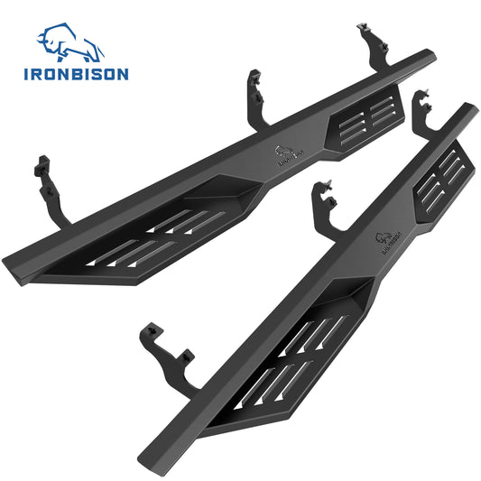 IRONBISON Defender Steps Running Boards Compatible with 2019-2026 Ford Ranger SuperCrew Cab Pickup Truck Side Steps Nerf Bars Carbon Steel 2pcs (IBDS-F016)
