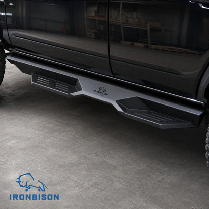 IRONBISON Defender Step Running Boards Compatible with 2021-2026 Ford Bronco 4 Door SUV 5”-Drop Side Steps Nerf Bars Carbon Steel 2pcs (2pcs)