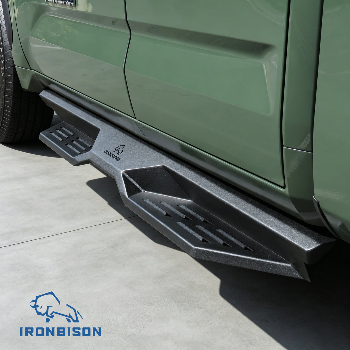 IRONBISON Defender Running Boards Compatible with 2022-2026 Toyota Tundra Double Cab Pickup Truck Fine Texture Black 5” Drop Side Steps Nerf Bars Rock Slider Armor Off-Road Accessories (2pcs)