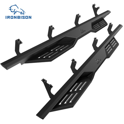 IRONBISON Defender Running Boards Compatible with 2022-2026 Toyota Tundra CrewMax Pickup Truck Fine Texture Black 5” Drop Side Steps Nerf Bars Rock Slider Armor Off-Road Accessories (2pcs)