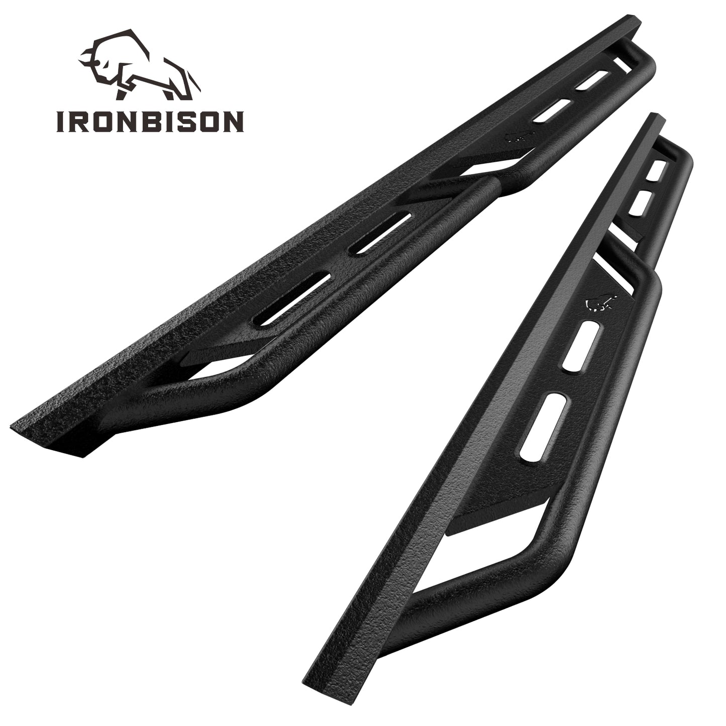 IRONBISON Running Boards Fit 2010-2024 Toyota 4Runner (Excl. 10-13 SR5 /10-24 Limited /20-21 Nightshade Edition/22-24 TRD Sport) 4Runner Side Steps SUV Steel Nerf Bars Step Rails Heavy Texture Black