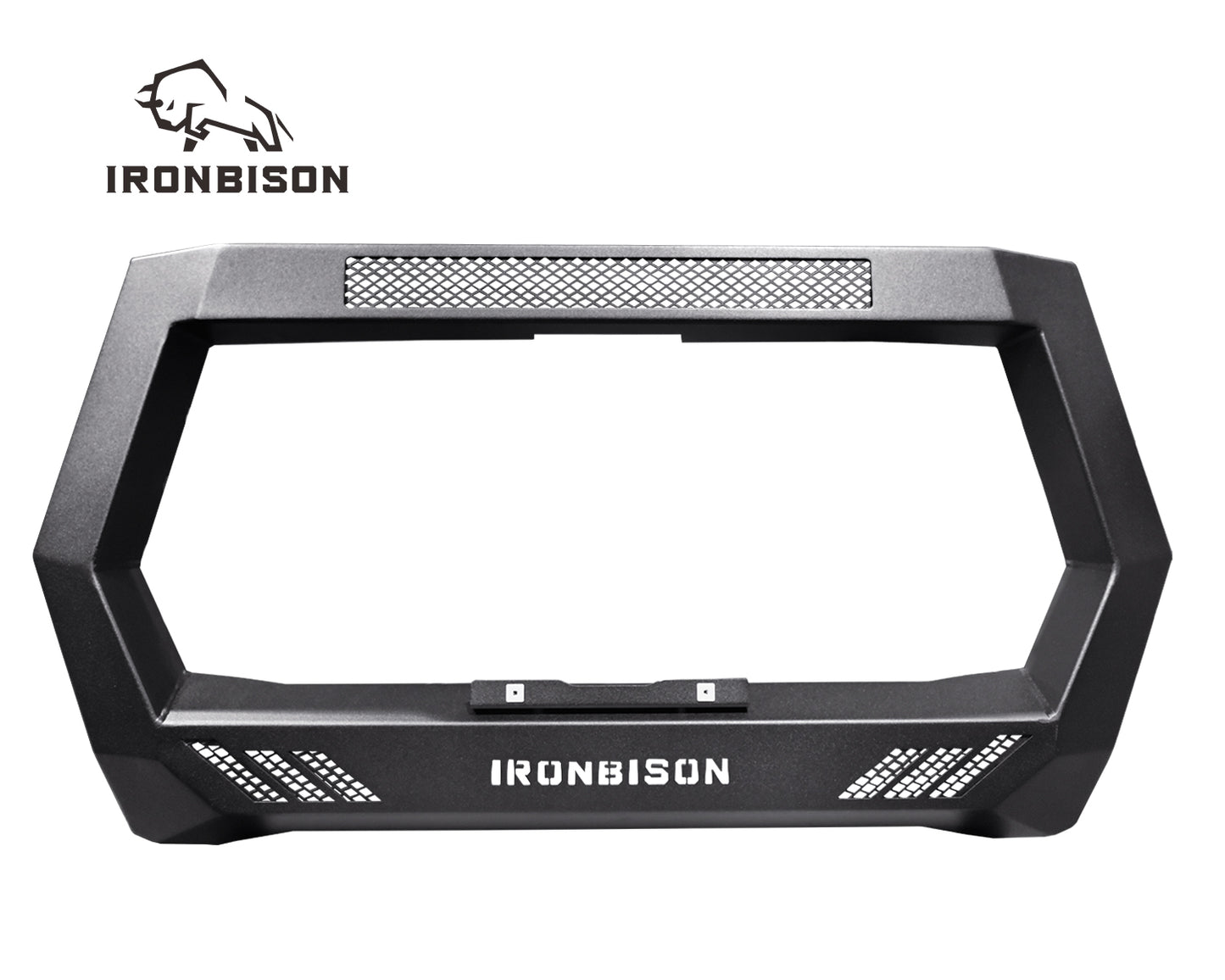 IRONBISON BARDE Bull Bar Compatible with 2019-2025 Chevy Silverado 1500 Pickup Truck (Excl. 2019 Silverado 1500 LD / Trims with Super Cruise System) Fine Textured Black Front Bumper Brush Grille Guard Compatible with 20” LED Light (IBCJC01)