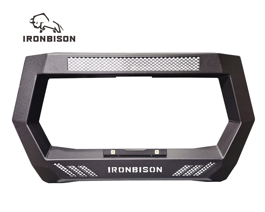 IRONBISON BARDE Bull Bar Compatible with 2005-2023 Toyota Tacoma Pickup Truck Fine Textured Black Front Bumper Brush Grille Guard Compatible with 20” LED Light Bar (IBCJT04)