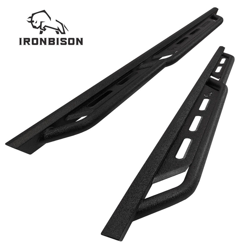 IRONBISON Running Boards Fits 2007-2021 Toyota Tundra Double Cab Pickup Truck Side Steps Nerf Bars Rock Slider Armor Off-Road Accessories Heavy Texture Black (2pcs)