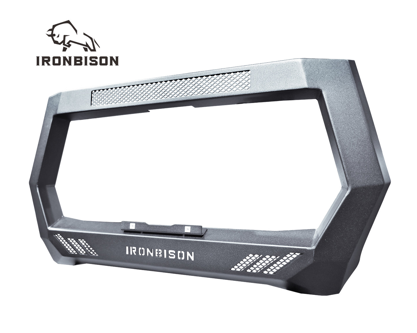 IRONBISON BARDE Bull Bar Compatible with 2019-2025 Chevy Silverado 1500 Pickup Truck (Excl. 2019 Silverado 1500 LD / Trims with Super Cruise System) Fine Textured Black Front Bumper Brush Grille Guard Compatible with 20” LED Light (IBCJC01)
