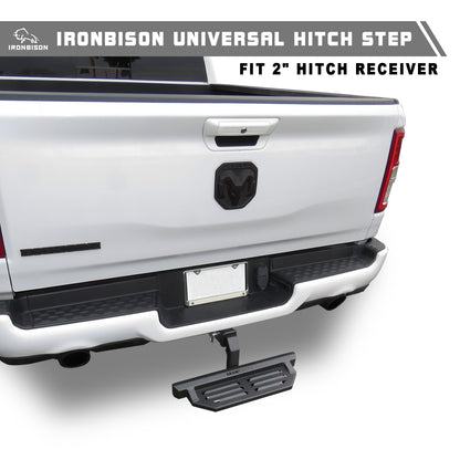 IRONBISON Hitch Step Universal Fit 2" Hitch Receivers with 5" Drop Step Heavy Duty Steel Truck Rear Bumper Hitch Step Fine Texture Black