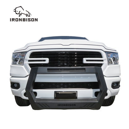 IRONBISON BARDE Bull Bar Compatible with 2019-2024 Dodge RAM 1500 Pickup Truck (Excl. Rebel & TRX trims, 19-24 Ram 1500 Classic,2020-2022 Ram 1500 Diesel models) Fine Textured Black Front Bumper Brush Grille Guard (IBCJD02)