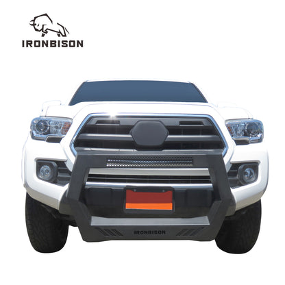 IRONBISON BARDE Bull Bar Compatible with 2005-2023 Toyota Tacoma Pickup Truck Fine Textured Black Front Bumper Brush Grille Guard Compatible with 20” LED Light Bar (IBCJT04)