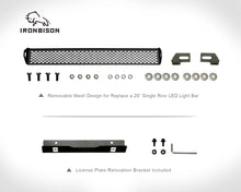 Load image into Gallery viewer, IRONBISON BARDE Bull Bar Compatible with 2019-2024 Chevy Silverado 1500 Pickup Truck (Excl. 2019 Silverado 1500 LD / Trims with Super Cruise System) Fine Textured Black Front Bumper Brush Grille Guard Compatible with 20” LED Light (IBCJC01)